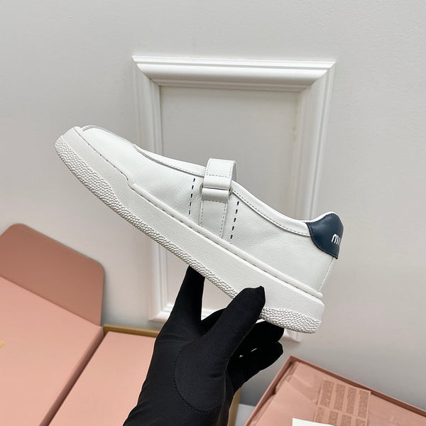Miu 26s Mary Jane Ballerinas Blue White Calfskin 726830