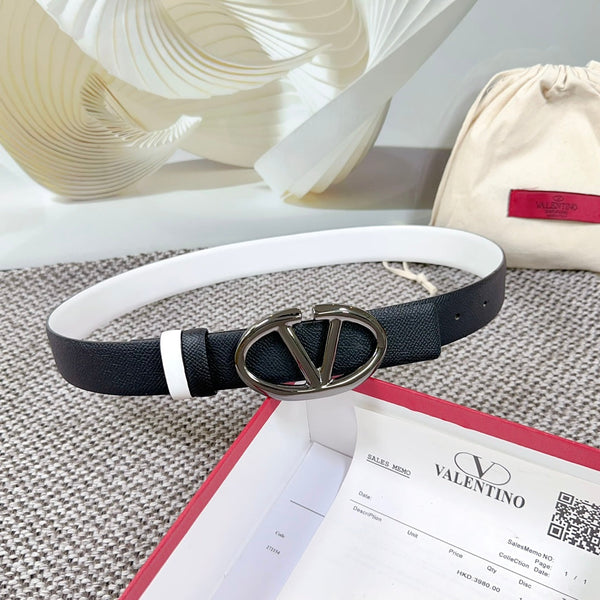 Ceinture réversible Bold Edition 30 mm veau grainé noir blanc boucle noire