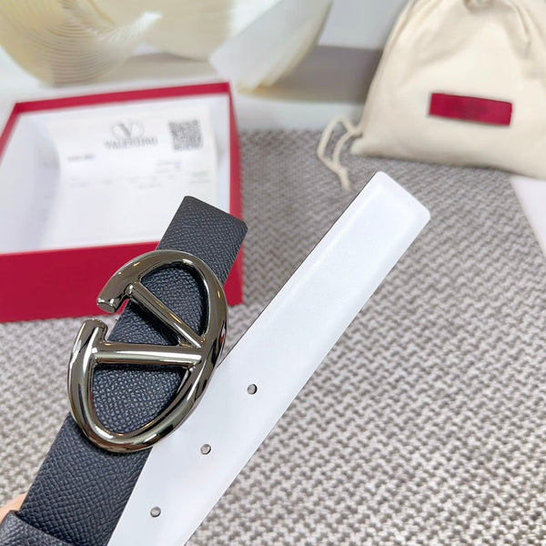 Ceinture réversible Bold Edition 30 mm veau grainé noir blanc boucle noire