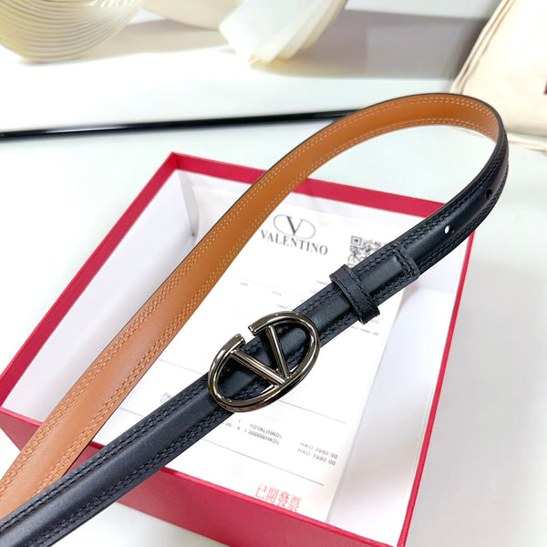 Ceinture Bold Edition 20mm Cuir de veau marron noir Boucle noire