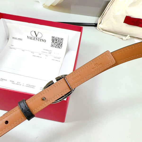 Ceinture Bold Edition 20mm Cuir de veau marron noir Boucle noire
