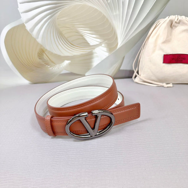 The Bold Edition Belt 30mm Brown White Calfskin Black Buckle