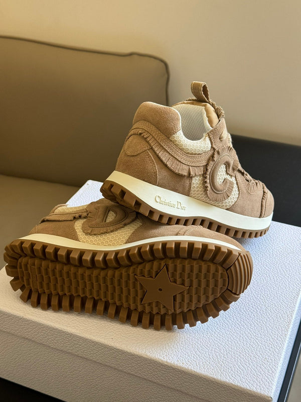 Cest CD Sneaker Marrone Pelle Scamosciata e Mesh