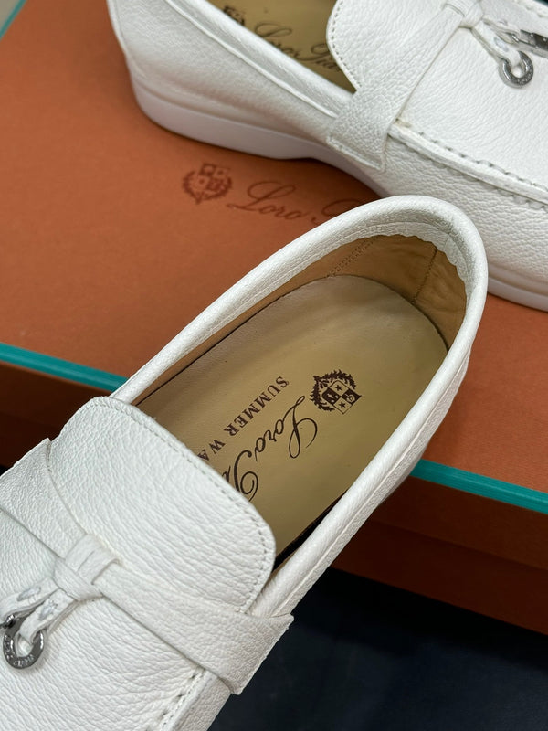 LP SUMMER CHARMS WALK LOAFERS WHITE LAMBSKIN
