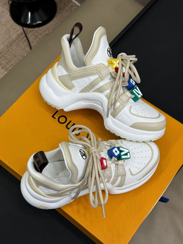 LV Archlight Sneaker White Mix Beige Calfskin