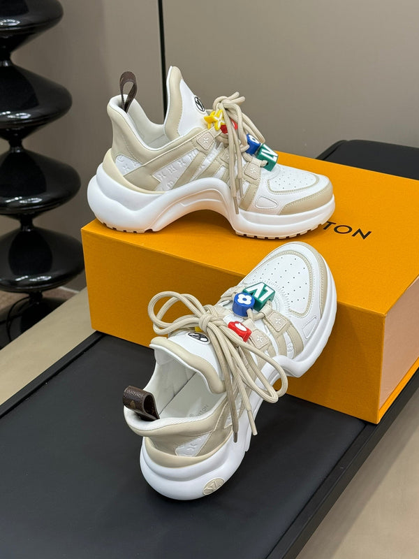 LV Archlight Sneaker White Mix Beige Calfskin