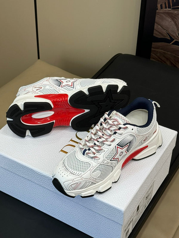 CD Chrono Sneaker Bianco Mix Tessuto a Rete Rosso 992629