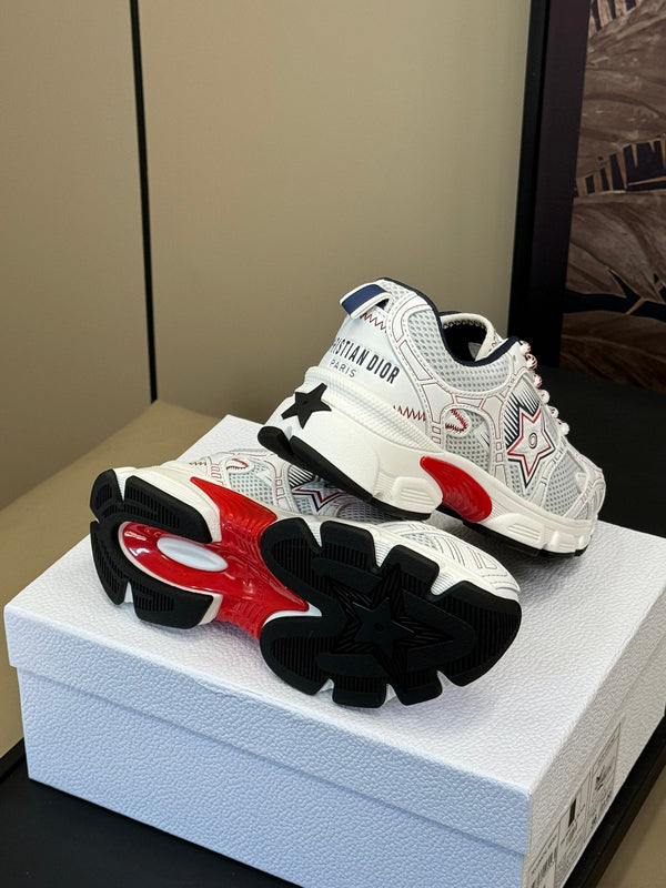 CD Chrono Sneaker Bianco Mix Tessuto a Rete Rosso 992629