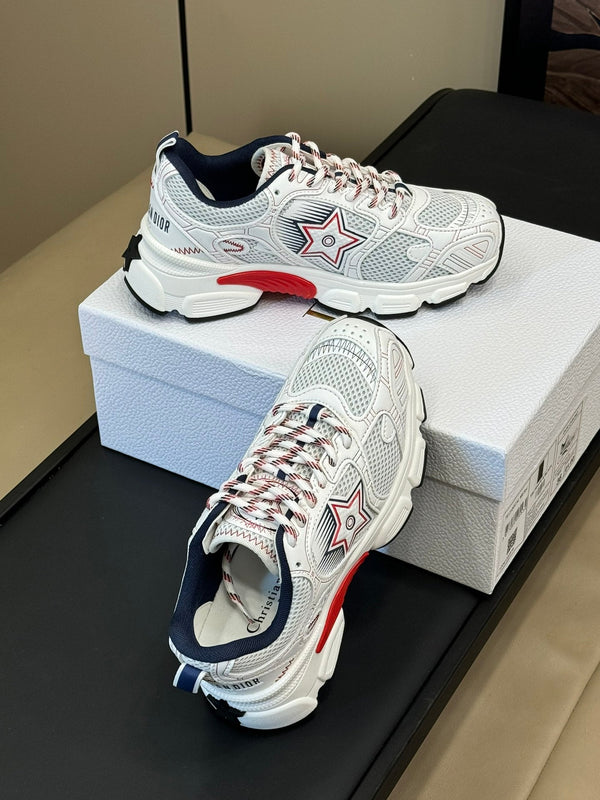 CD Chrono Sneaker Bianco Mix Tessuto a Rete Rosso 992629