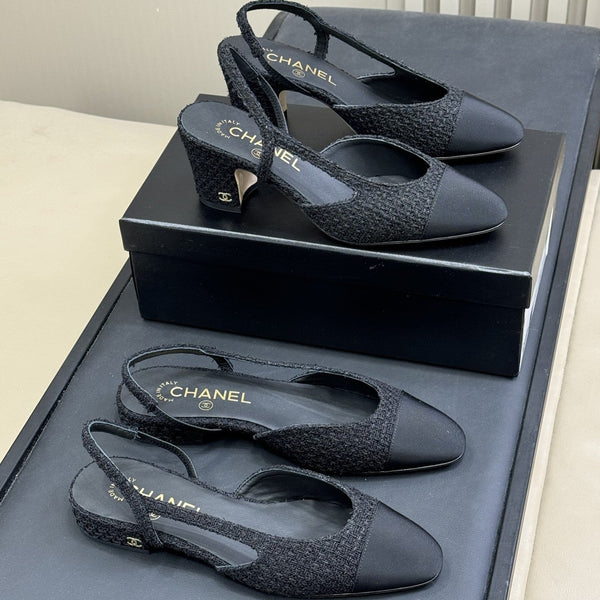 CC Classic Slingback Black Fabric Black Grosgrain 282284