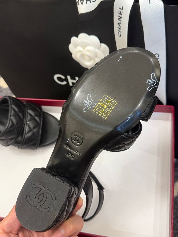 CC 25SS Sandali Honey 5cm Pelle di agnello nera 319631