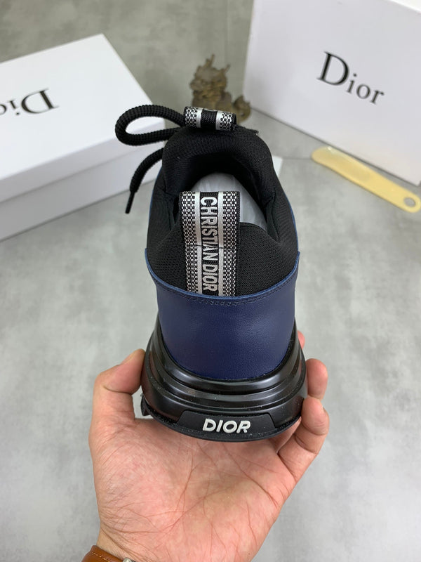 CD B24 SNEAKER AZURE AND BEIGE FABRIC