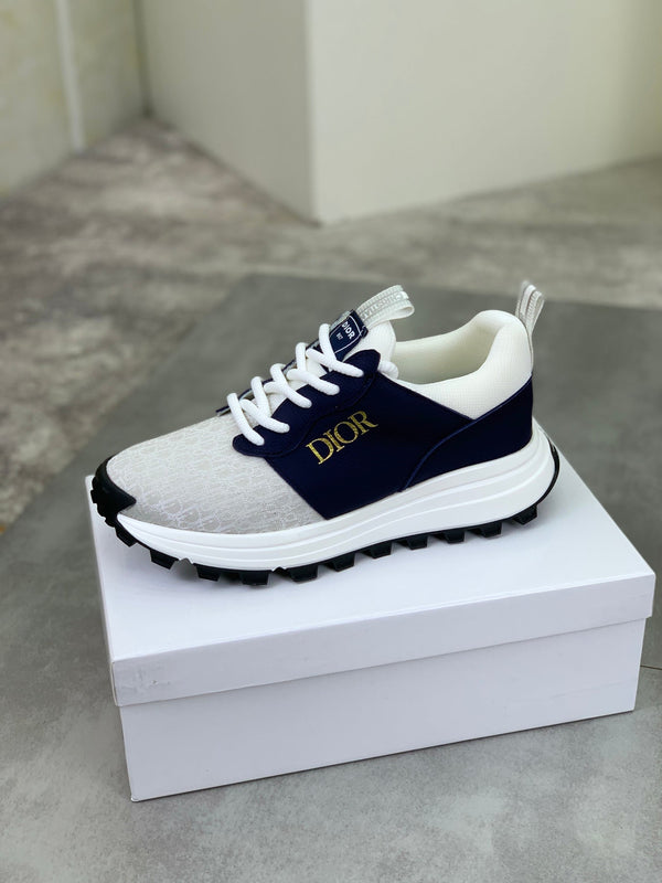 CD B24 SNEAKER IVORY AND NAVY FABRIC