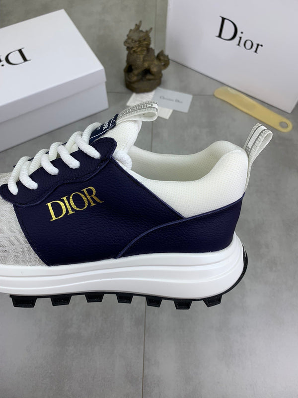 CD B24 SNEAKER IVORY AND NAVY FABRIC