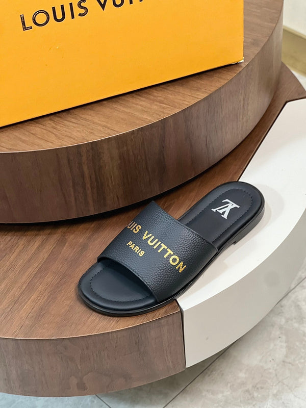 LV OASIS MULE BLACK CALFSKIN