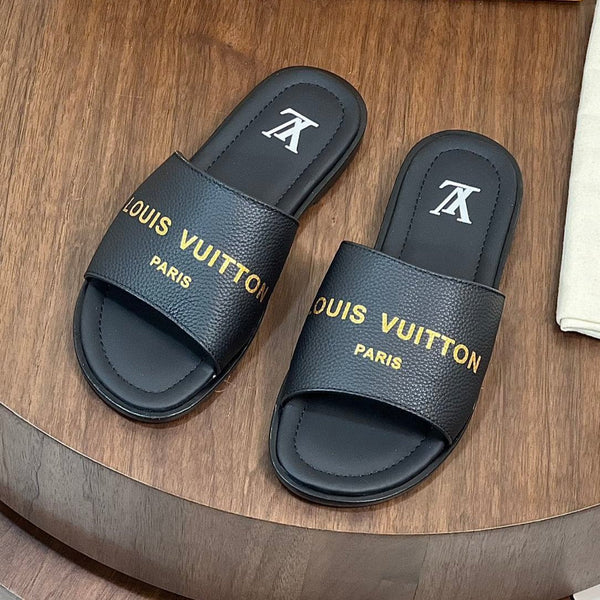 LV MULE IN BLACK CALFSKIN