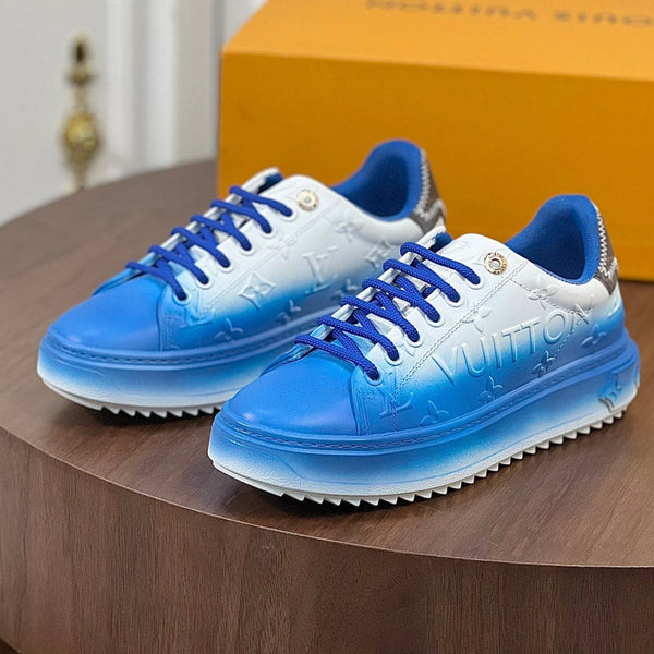 LV TIME OUT SNEAKER BLU MIX BIANCO PELLE DI VITELLO