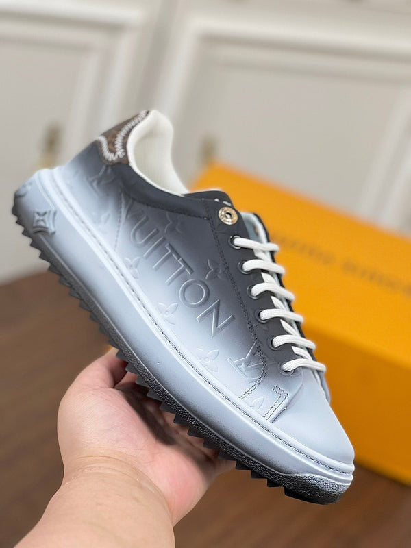 LV TIME OUT SNEAKER BLACK MIX WHITE CALFSKIN