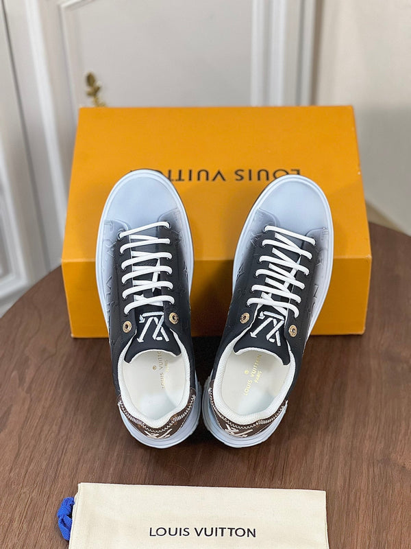 LV TIME OUT SNEAKER BLACK MIX WHITE CALFSKIN