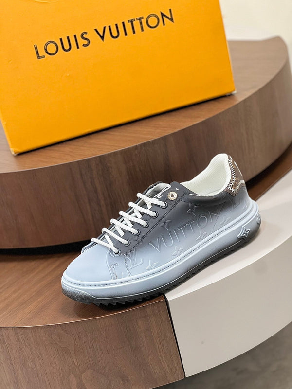 LV TIME OUT SNEAKER BLACK MIX WHITE CALFSKIN