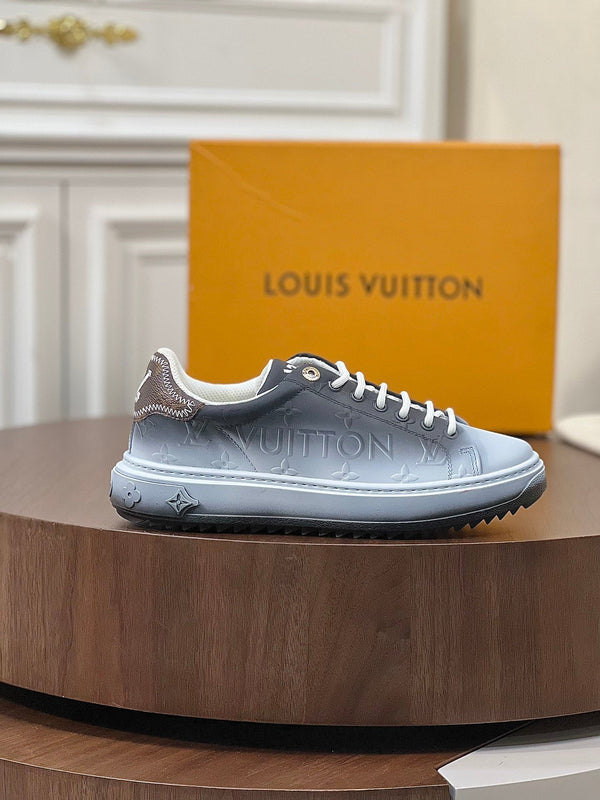 LV TIME OUT SNEAKER BLACK MIX WHITE CALFSKIN