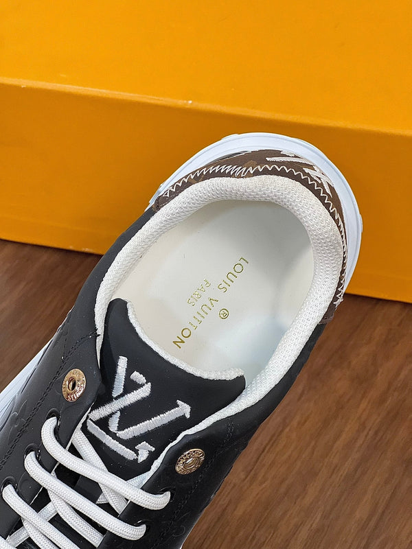 LV TIME OUT SNEAKER BLACK MIX WHITE CALFSKIN