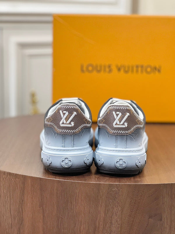 LV TIME OUT SNEAKER BLACK MIX WHITE CALFSKIN