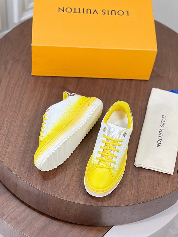 LV TIME OUT SNEAKER YELLOW MIX WHITE CALFSKIN