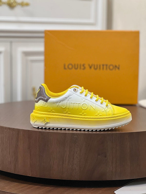 LV TIME OUT SNEAKER YELLOW MIX WHITE CALFSKIN