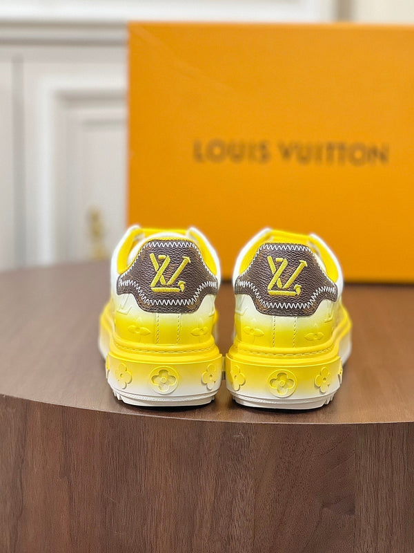 LV TIME OUT SNEAKER YELLOW MIX WHITE CALFSKIN