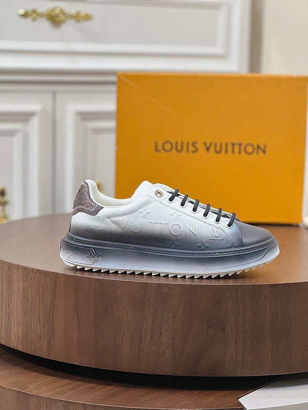 LV TIME OUT SNEAKER GREY MIX WHITE CALFSKIN