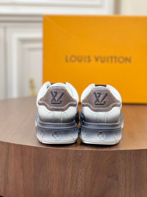 LV TIME OUT SNEAKER GREY MIX WHITE CALFSKIN