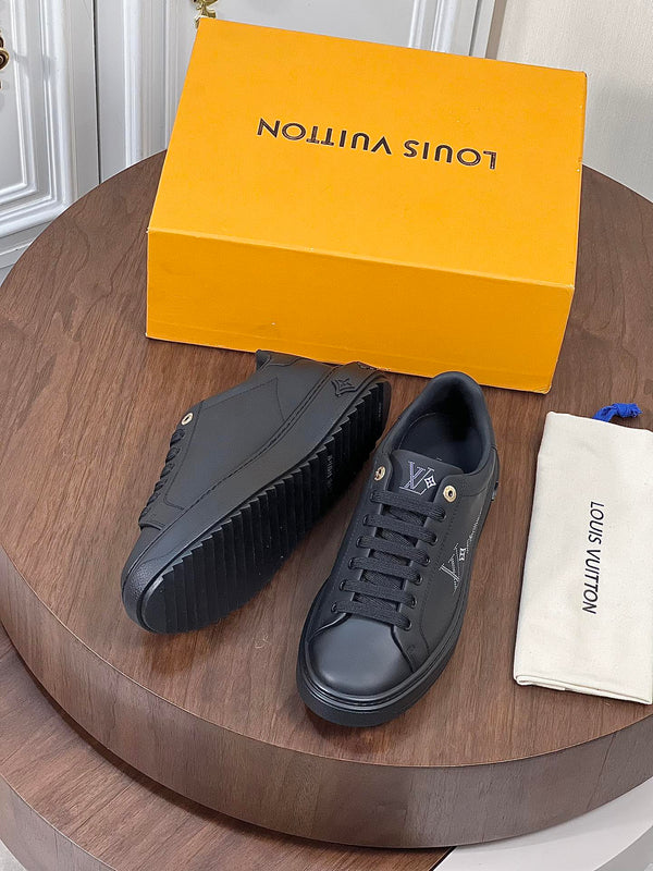LV TIME OUT SNEAKER IN BLACK CALFSKIN