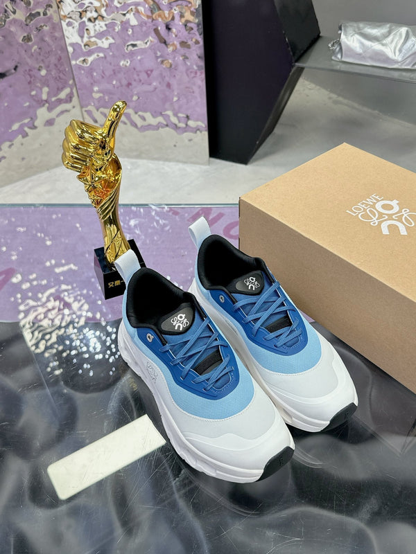 Sneaker Loewe x Running Cloudtilt2.0 in pelle di vitello bianca e blu