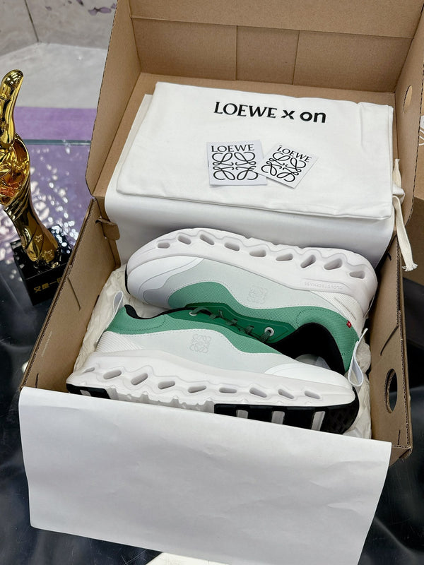Loewe x Running Cloudtilt2.0 Sneaker White Green Calfskin