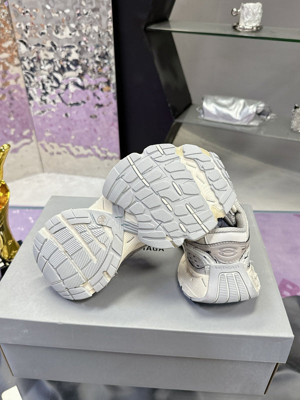 SNEAKER STAPLER IN POLIURETANO E POLIESTERE BEIGE E GRIGIO