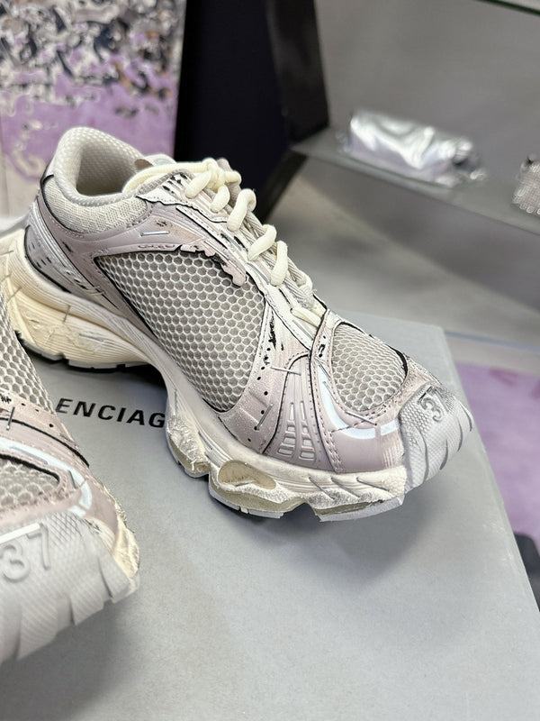 SNEAKER STAPLER IN POLIURETANO E POLIESTERE BEIGE E GRIGIO