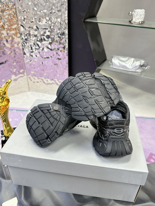 SNEAKER STAPLER IN POLIURETANO E RETE GRIGIO MIX NERO