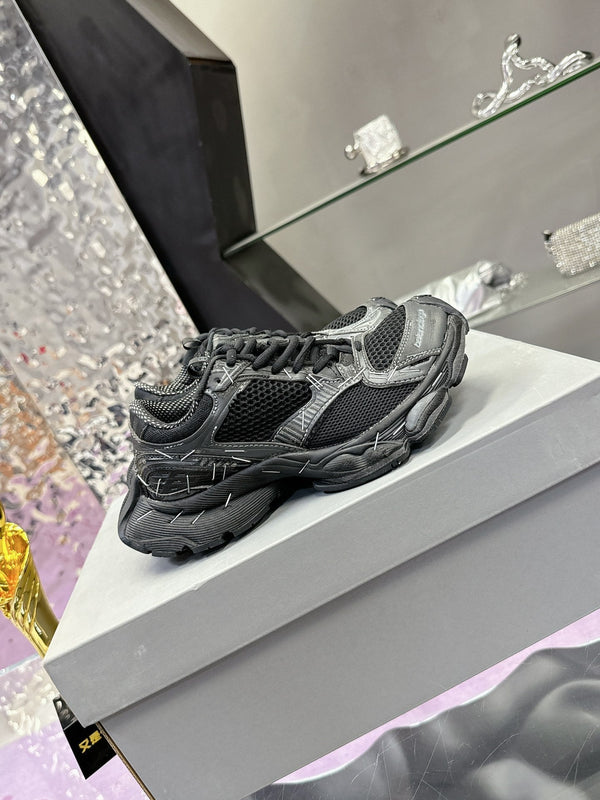 SNEAKER STAPLER IN POLIURETANO E RETE GRIGIO MIX NERO