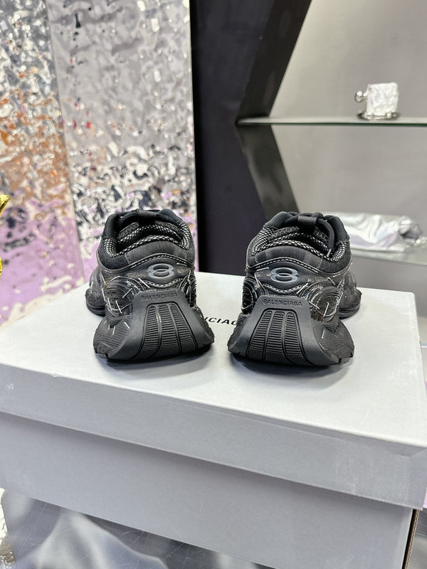 SNEAKER STAPLER IN POLIURETANO E RETE GRIGIO MIX NERO