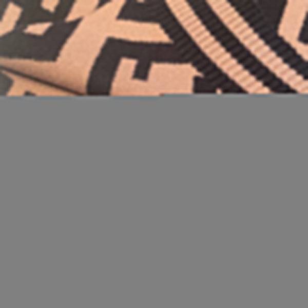 SCIARPA FF 180 IN MISTO CASHMERE E LANA MARRONE NERO