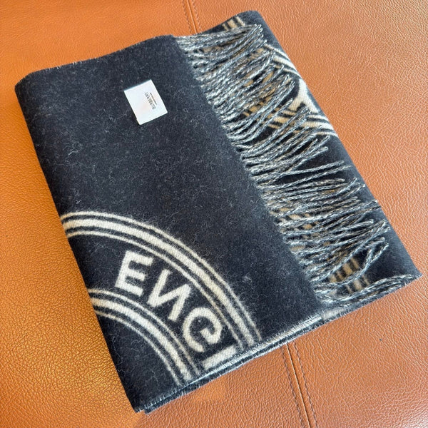 BBR Long Scarf 17CM Black Calico Cashmere 150404