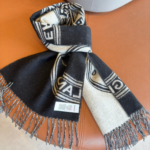 BBR Long Scarf 17CM Black Calico Cashmere 150404