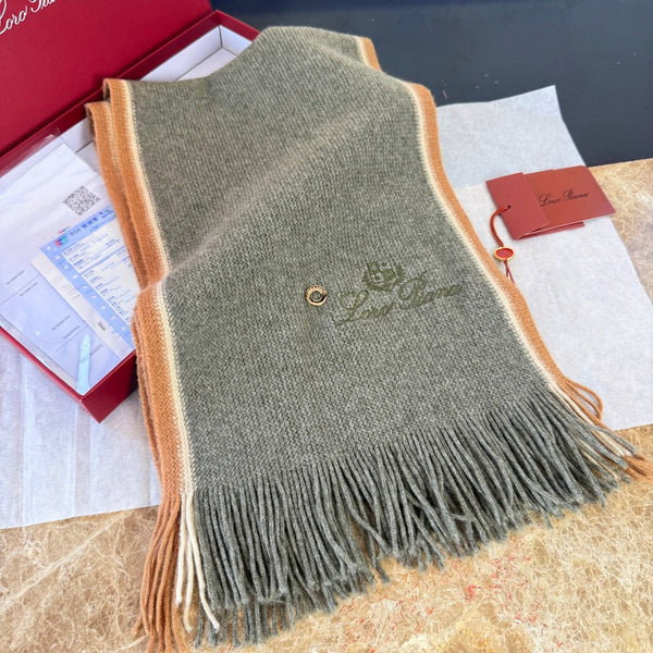 Loro Piana Long Scarf Thyme Cashmere 150405