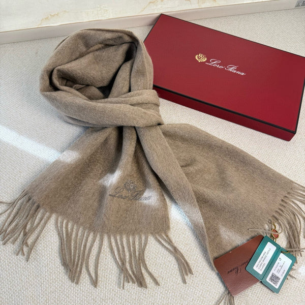 Loro Piana Long Scarf Taupe Cashmere 150415