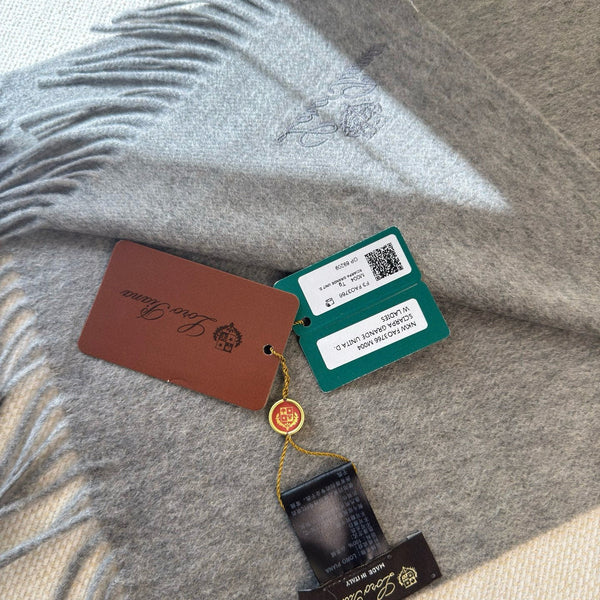 Loro Piana Long Scarf Grey Cashmere 150417
