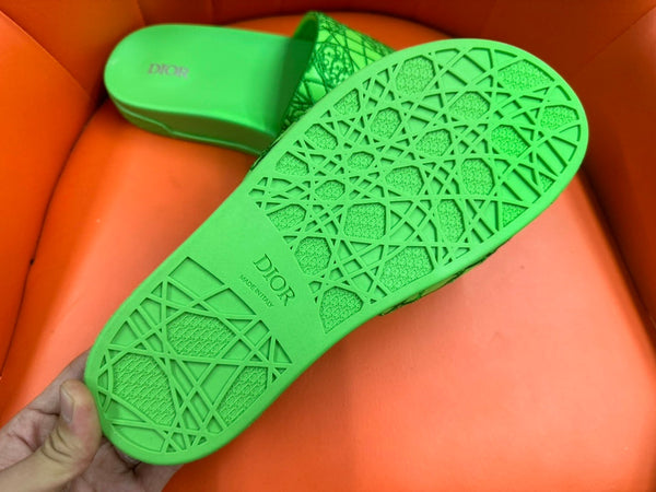 CD AQUA EMBROIDED SANDAL PARAKEET FABRIC