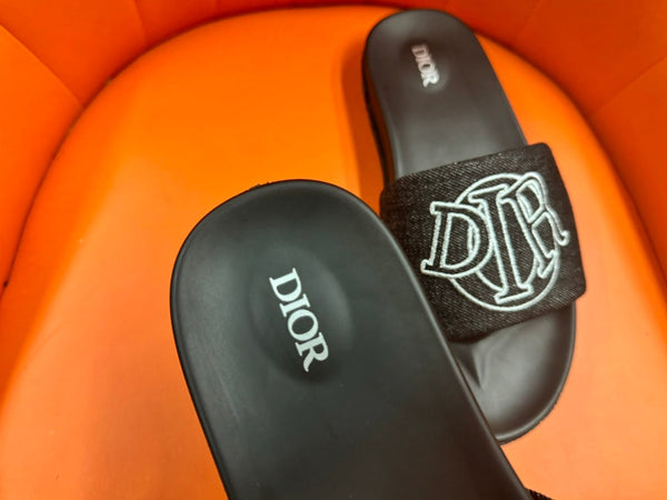 CD AQUA SLIDE SANDAL BLACK DENIM