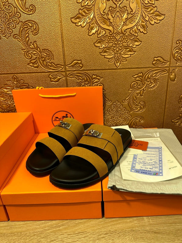 SANDALO HM JACKSON IN CAMOSCIO AMBRA