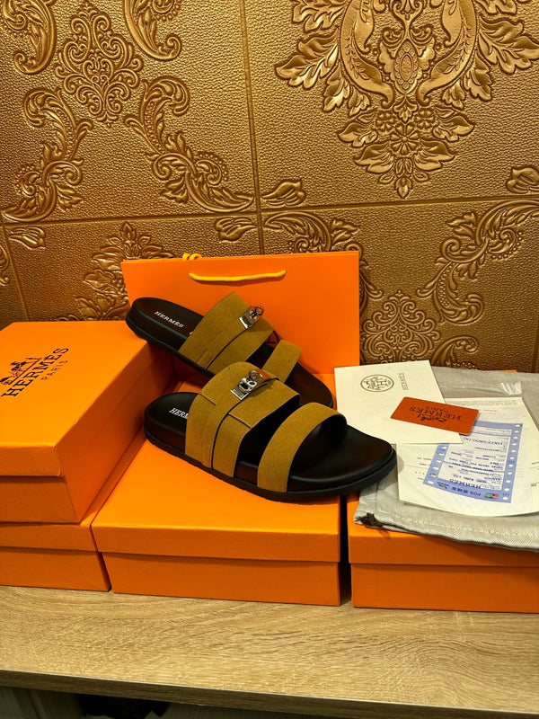 SANDALO HM JACKSON IN CAMOSCIO AMBRA